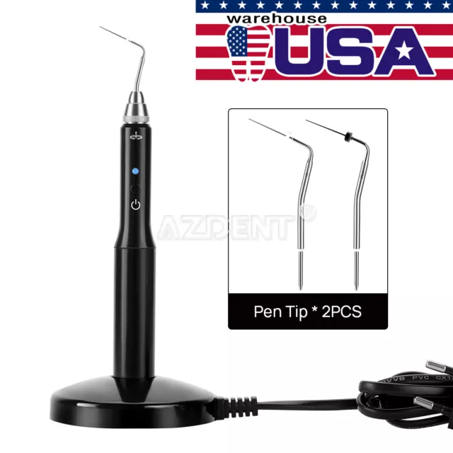 Dental Cordless Gutta Percha Obturation System Endo Heated Pen With 2 Tips
