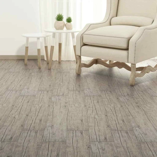 Listoni Autoadesivi in PVC 5,21 m? 2 mm Rovere Slavato