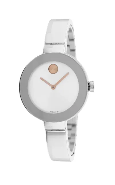 Brand New Movado Bold Women’s Two-Tone Bangle Watch with Mirror Dial 3600194