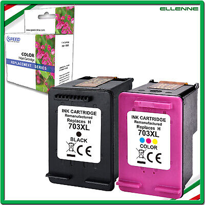 ✅ 2 Cartucce Per Hp 703 Xl Nero+Colore Deskjet Ink Advantage K109A K209A K510 ✅