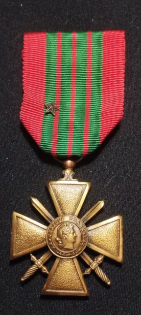 1.22M*) (A) Médaille militaire croix e guerre 1939 1945 WW2 FRENCH medal