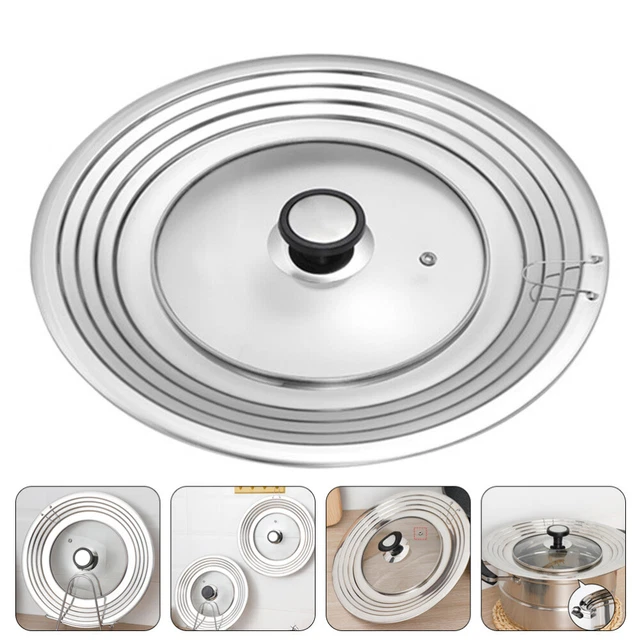 Olla de repuesto tapa acero inoxidable sartén de vidrio sartén cubierta circular olla accesorios