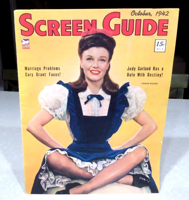1942 SCREEN GUIDE Magazine Ginger Rogers Cover Judy Garland £7.85