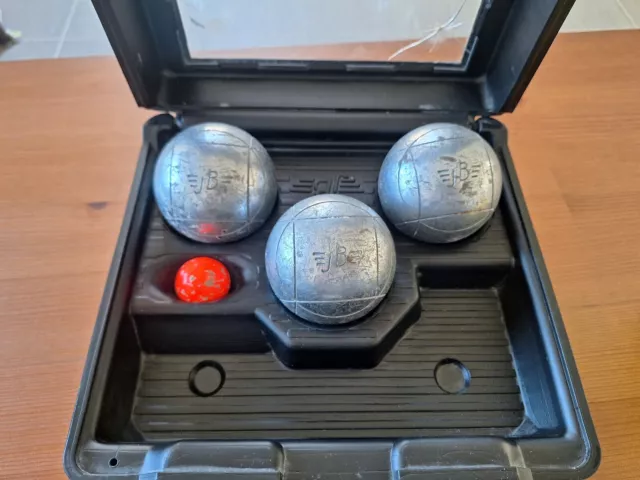 3 Boules De Pétanque JB + Valise / Diam : 73 - Poids : 710 - Striées