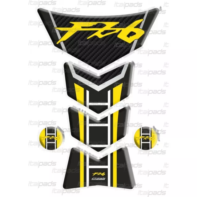 Protection de réservoir mod. "Frames" pour Yamaha FZ6 jaune noir/carb