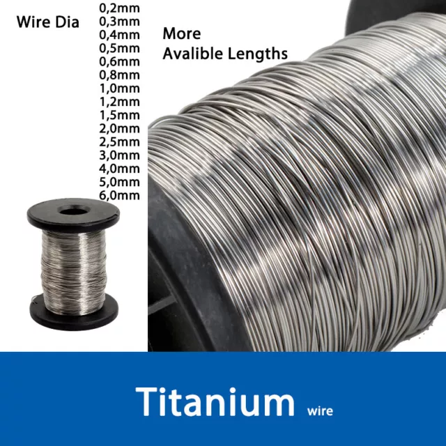 Filo di titanio puro diametro TA2 0,2 mm-6 mm filo metallico lavorazione dei metalli fai da te alta temperatura