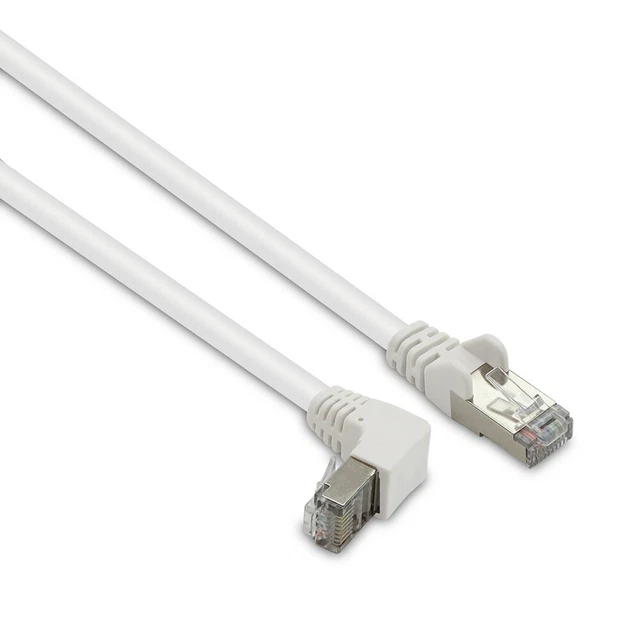 Câble Ethernet RJ45 Coudé 90° - Catégorie 5e - 3m - 1 Gbit/s - Connecteurs Dorés - Metronic