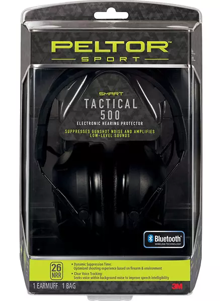 Peltor Sport Tactical 500 26db Bluetooth Electronic Earmuffs (TAC500-OTH)