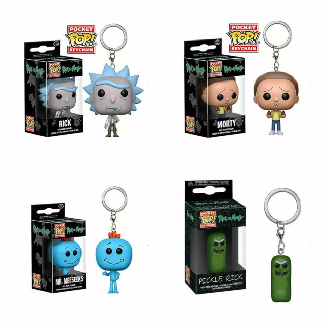 2024 Gift Funko bag POP keychain Mr.Meeseeks Rick And Morty Pickle Rick UK