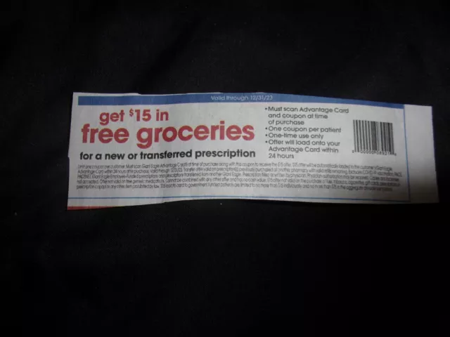 GIANT EAGLE COUPON 15 In Grocery With New Or Transferred
