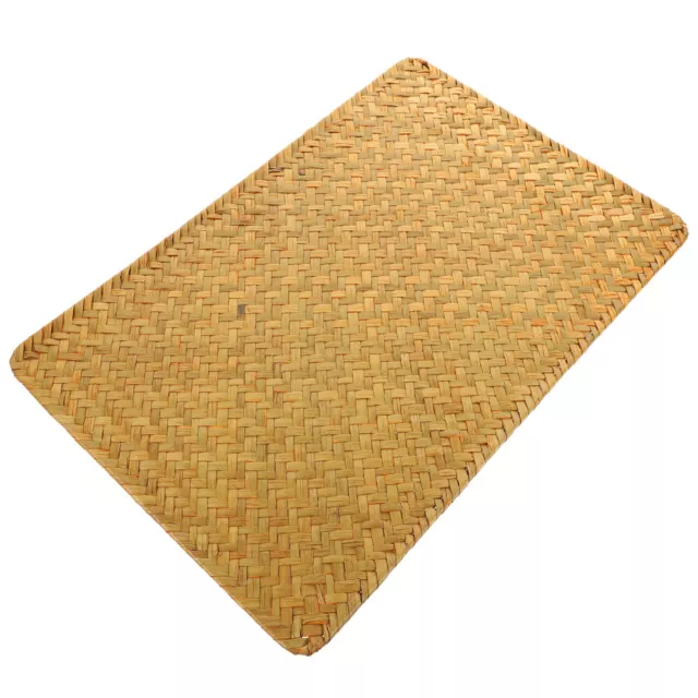 Natural Seagrass Placemats Woven Rattan Rectangular Table Mats-