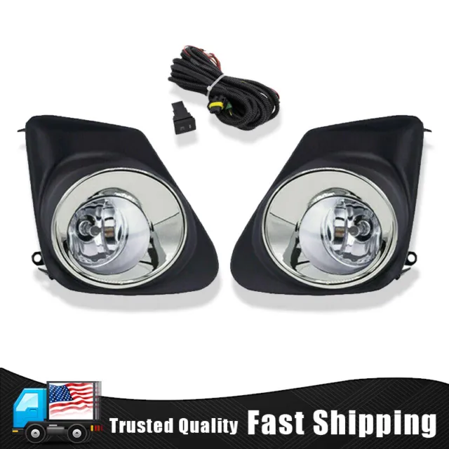 For 2011-2013 Toyota Corolla Pair Fog Lights Kit Bumper Light Lamps w/ Wiring