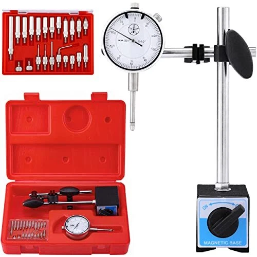 Dial Indicator with Magnetic Base 0-1.0" Tester Gage, Dial Test Indicator