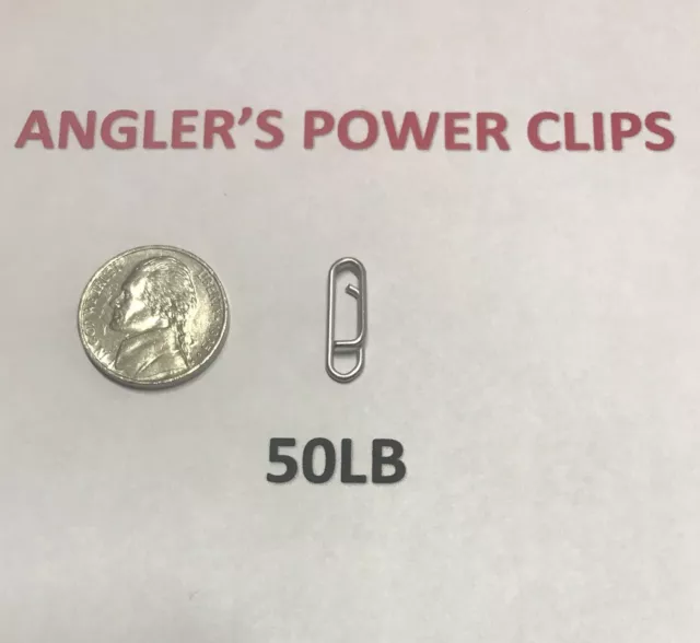 ANGLERS POWER CLIPS Paperclip Fishing Lure Fast Snap 25 BULK pack 50lb USA  $8.99 - PicClick