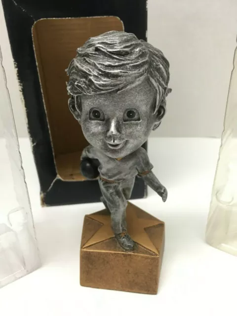 BOWLER Silver Metal 5 1/2" Bobblehead w/Box