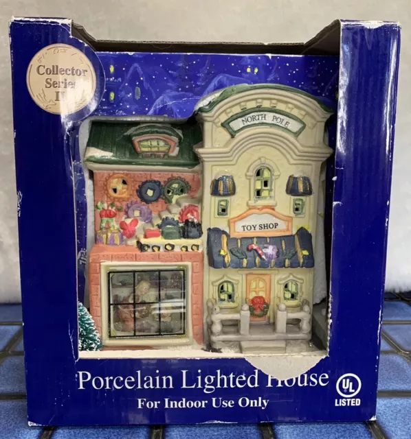 Victoria Falls North Pole Toy Shop Series 2 Porcelain Lighted House