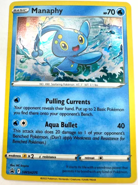 Pokemon Karte TCG Manaphy SWSH275  Blackstar Promo Holo Rare NM Englisch