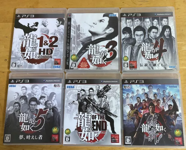 Yakuza 1 & 2 , 3 4 5 Of The End & Ishin 6Games set PS3 Ryu ga Gotoku Tested