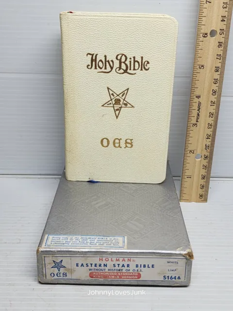 Vintage Eastern Star Masonic Bible New In Box