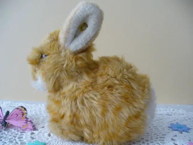 Wunderschöner Steiff Hase - Wuschelhase - Hoftier Stofftier! 19cm mit Knopf!