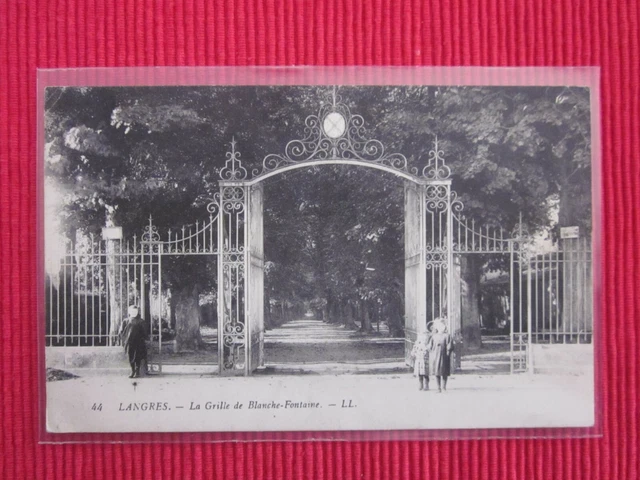 Cpa Ecrite Timbre Langres La Grille De Blanche Fontaine
