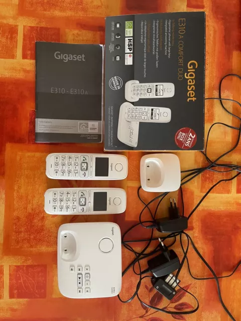 Gigaset E310A Duo Comfort - Blanc - Téléphone fixe avec répondeur - bon état.