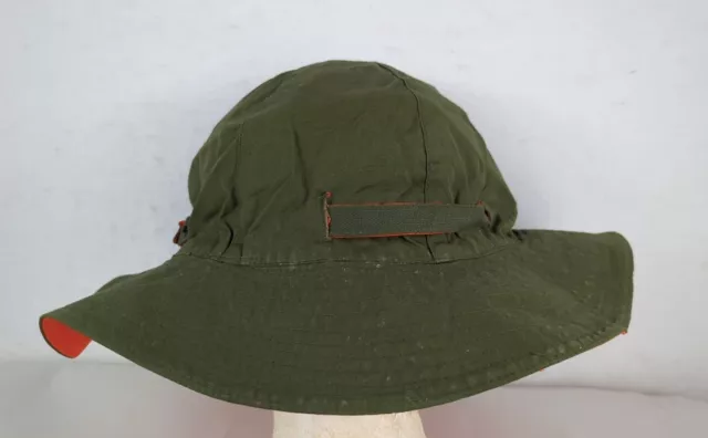 Vietnam Era Survival Reversible OD Green Orange Sun Hat 8415-270-0229