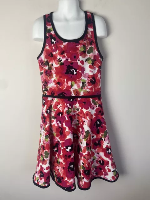 Sally Miller Couture Girls Floral Sleeveless Dress Size Medium 10