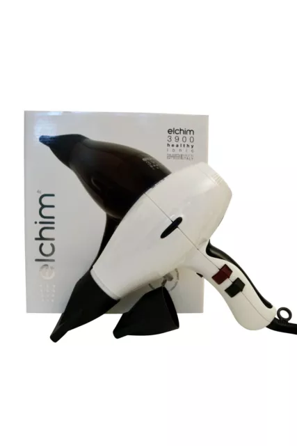 Elchim 3900 Titanium Ionic Ceramic Hair Dryer Pure White