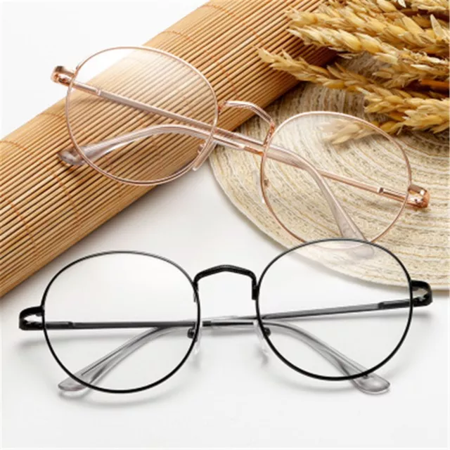 Care Metal Portable Round Glasses Eyeglasses Frame Spectacles Optical Glasses