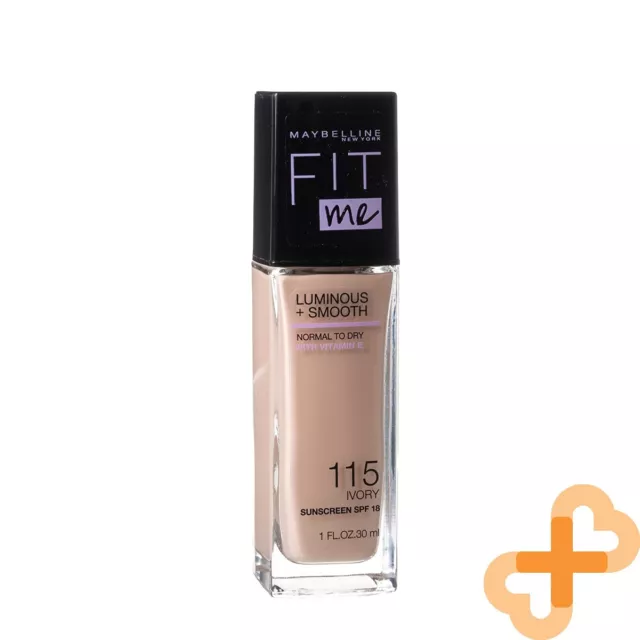 Maybelline Fit Me Liquid 115 Porcelana Maquillaje Base SPF 18 30ml Suave