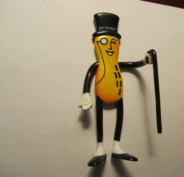 Vintage Planters Mr. Peanut 6" Bendable Figure - 1991