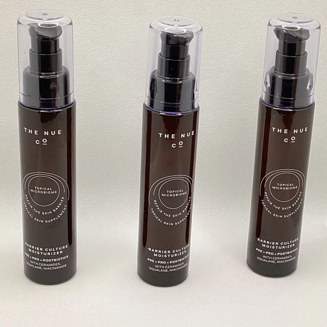 The NUE Co Barrier Culture MOISTURIZER TOPICAL MICROBIOME  X 3 FULL SIZE BOTTLES
