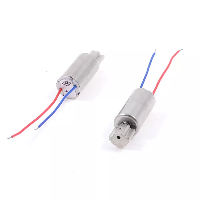 2pcs DC 1.3V 6x12mm Mini sans noyau Moteur de vibration pour Aircraft jouet