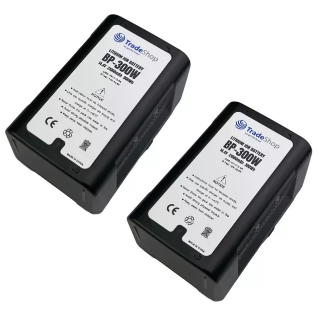 2x Akku 300Wh 21000mAh 14,4V für Sony DSR-600PL DVW-7 DVW-90 DXC-D35WS DXC-D50L