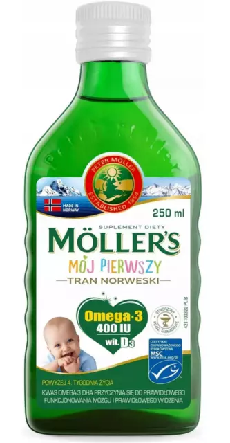 MOLLER'S BABY Moller's My First Fish Oil - Omega3 A D3 400 UI 250ml,...