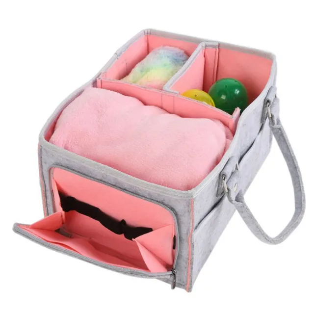 Baby Diaper Caddy - Nursery Storage Bin Car Organizer for Diapers and Baby Wipes