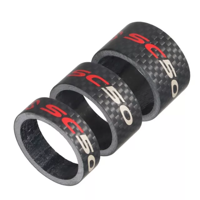 High Performance Carbon Fiber Headset Spacers Pack of 3 Washers 10/15/20mm