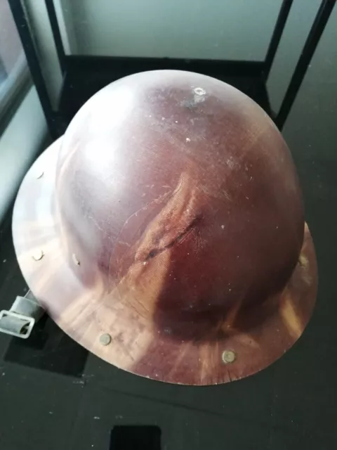 Vintage Romanian fireman helmet cap bakelite equipment, firemen hat firefighter