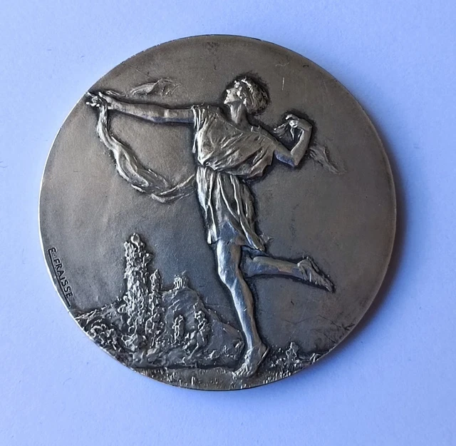 Médaille En Bronze Fraissé – Femme Art Déco/Nouveau – Verso Vierge – Ultra Rare