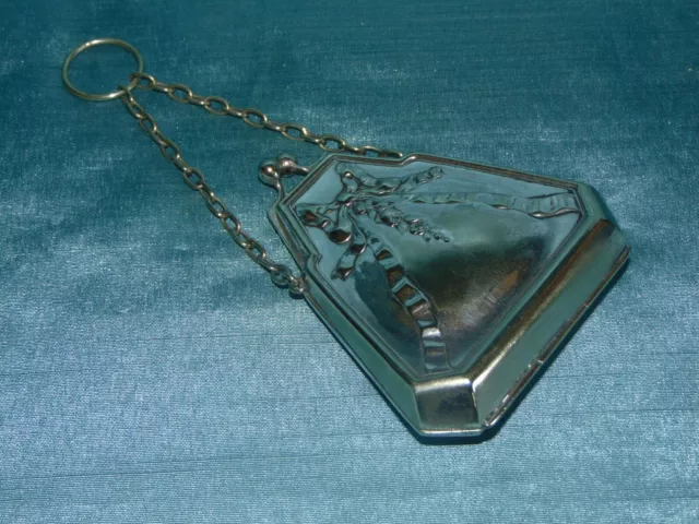 Amazing  Antique Art Nouveau Silver Plate Finger Purse - Exquisite Form & Design