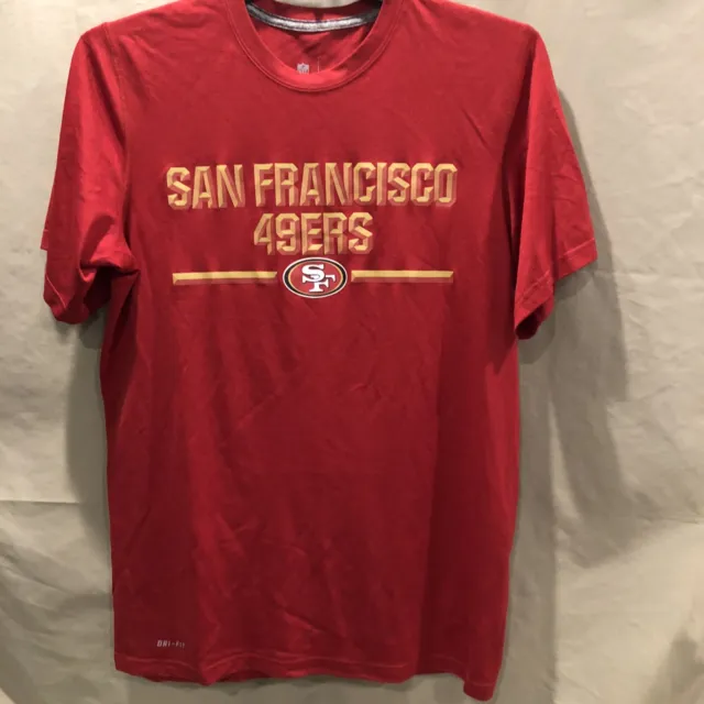 NIKE DRI-FIT RED San Francisco 49ers NFL Team Apparel Size Medium 7118 ...