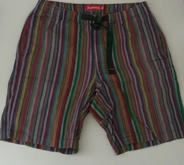 直販ショッピング supreme14ss Striped Madras Belted Short