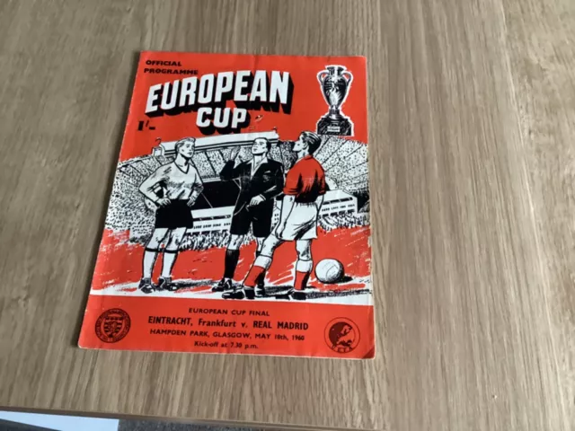 1960 European Cup Final Eintracht Frankfurt v Real Madrid Original Programme