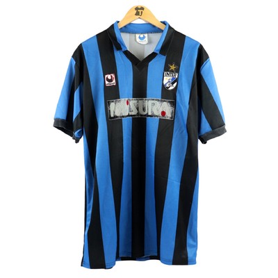 1988-89 Inter Maglia #3 Brehme Uhlsport Misura XL  SHIRT MAILLOT TRIKOT 