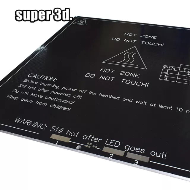 3D printer MK3 heatbed Heat bed 12/24v 214*214* 3mm aluminum PCB print plate 2