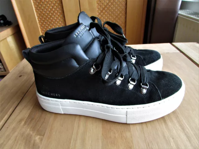 Skechers street leather cupsole d sale ring eyebrow lace up trainers