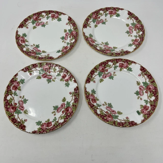 VINTAGE OLD ENGLISH Garden Royal Stafford Bone China Small Tea Plate x