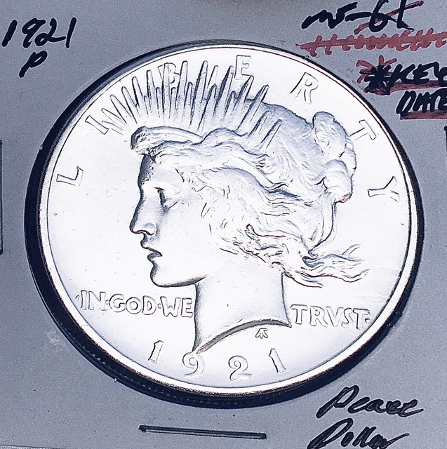 1921-P Gem Bu+++! Amazing Monster Key Date! U.s. Peace Dollar. Wow!