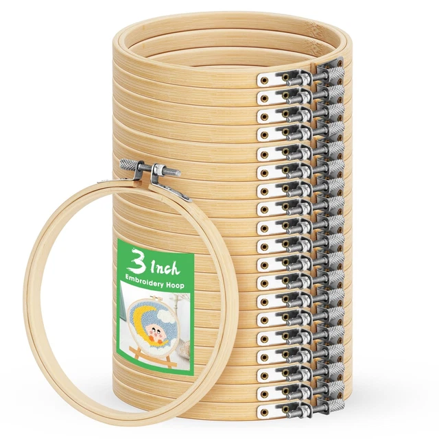 Cerchio Da Ricamo Bambù Ricamo Kit Telai Assortiti Rotondi Per DIY Arte Mestiere Maneggevole Cucire 5packs - 2